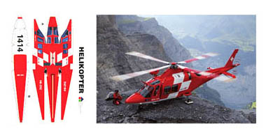 Modellbogen Helikopter "Agusta"